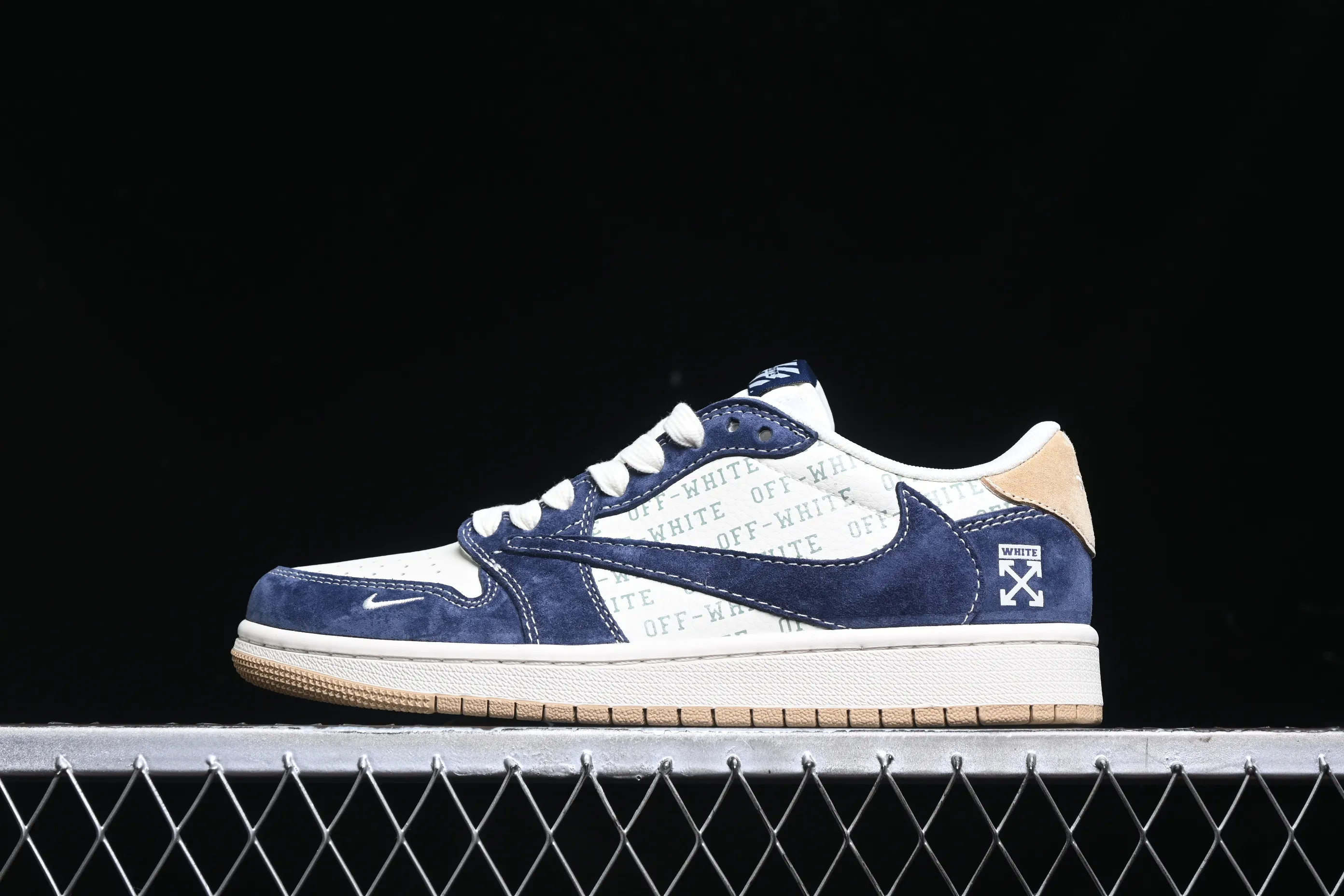 All categories Air Jordan Jordan series basketball shoes Air Jordan 1 Low High-end customized low-top sneakers Travis Scott x Fragment Design x Air Jordan 1 Low OG SP AJ1 Joe 1 OF joint-khaki suede blue low-top cultural casual sneakers SJ2068-110